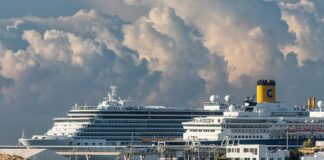 5 Tage lang Regen und Gewitter Foto: Rüdiger Eichhorn. Gewitter. Kreuzfahrer. IbizaHEUTE. Ibiza
